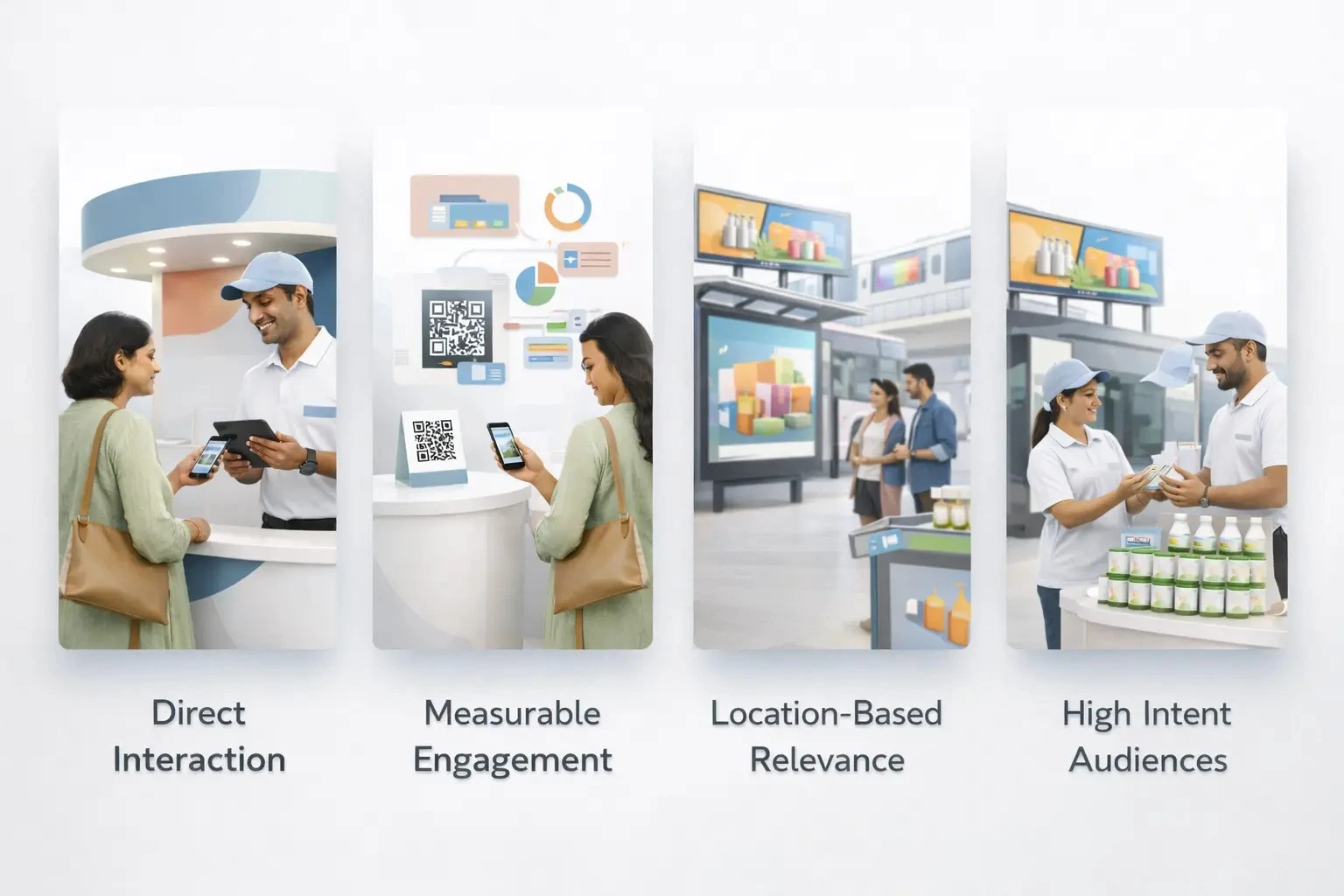 Illustration of how BTL marketing engages consumers in physical environments